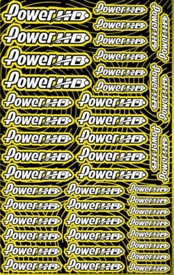 Power HD Racing Design Pre-Cut Stickers YELLOW