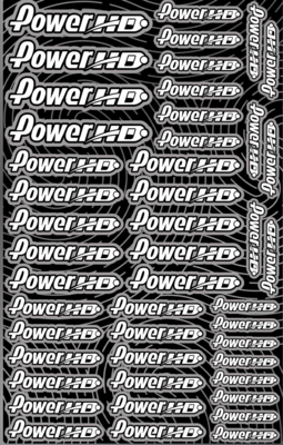 Power HD Racing Design Pre-Cut Stickers LIGHT GREY