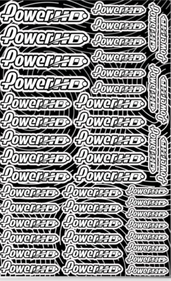 Power HD Racing Design Pre-Cut Stickers WHITE