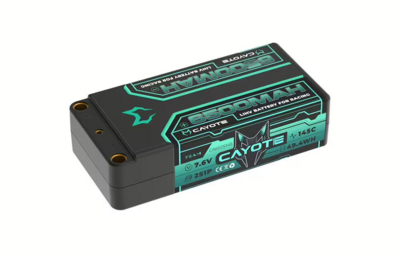 CAYOTE Racing 6500mAh 2S Shorty LiPo Battery 7,6V 145C 228g