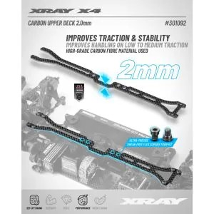 Xray X4'26 Graphite Upper Deck 2.0mm - 301092