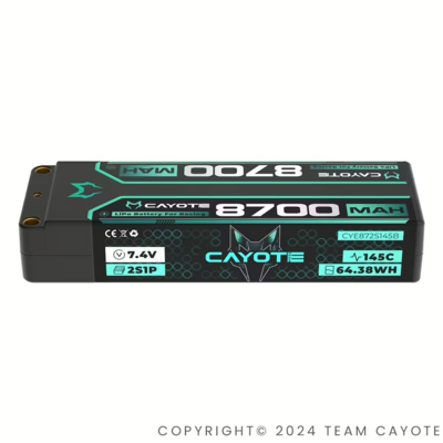CAYOTE Racing 8700mAh 2S LiPo Akku 7,4V 145C 321g
