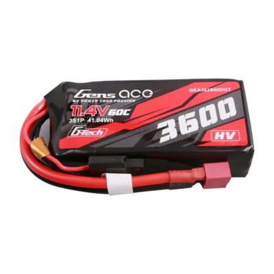 Gens Ace G-tech 3600mah 11.4v 3s1p 60c High Voltage Lipo Battery Pack With T-plug - 363S60DGT