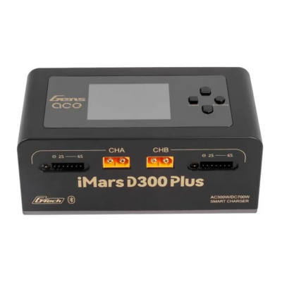 Gens Ace Imars D300 Plus Smart Charger | Dual-channel | G-tech | Eb Black - 300WPLUS-EB