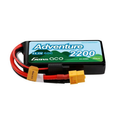Gens Ace Adventure G-tech 2200mah 3s1p 11.1v 60c Lipo Battery Xt60 - 223S60X6SGT
