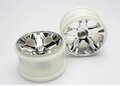 TRAXXAS Wheels, All-Star 2.8 (chrome) (nitro rear/ electric front)