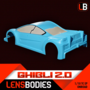 Lens Bodies Ghibli 2.0 Touring Car 1:10 Clear Body - Standard