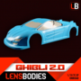 Lens Bodies Ghibli 2.0 Touring Car 1:10 Clear Body - Ultra Light