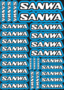 Sanwa Design Pre-Cut Stickers BLUE