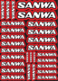 Sanwa Design Pre-Cut Stickers RED