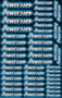 Power HD Racing Design Pre-Cut Stickers BLUE