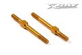 XRAY Alu Adj. Turnbuckle M3 L/R 39 Mm - Orange - Swiss 7075 T6 (2) - 302612-O